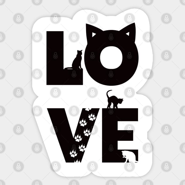 Love Cats Sticker by ElenaDanilo